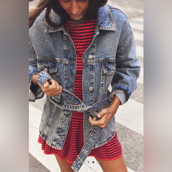 Free People We The Free Knotted Denim Jacket - Picture 5 of 6